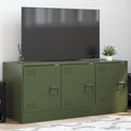 Meuble TV Vert Olive en Acier - 99 cm-Mon Meuble TV-Vert olive-1-1