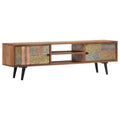 Meuble TV Vintage Année 80 en Acacia Massif - 140 cm-Mon Meuble TV-1