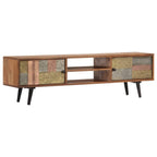Meuble TV Vintage Année 80 en Acacia Massif - 140 cm-Mon Meuble TV-1