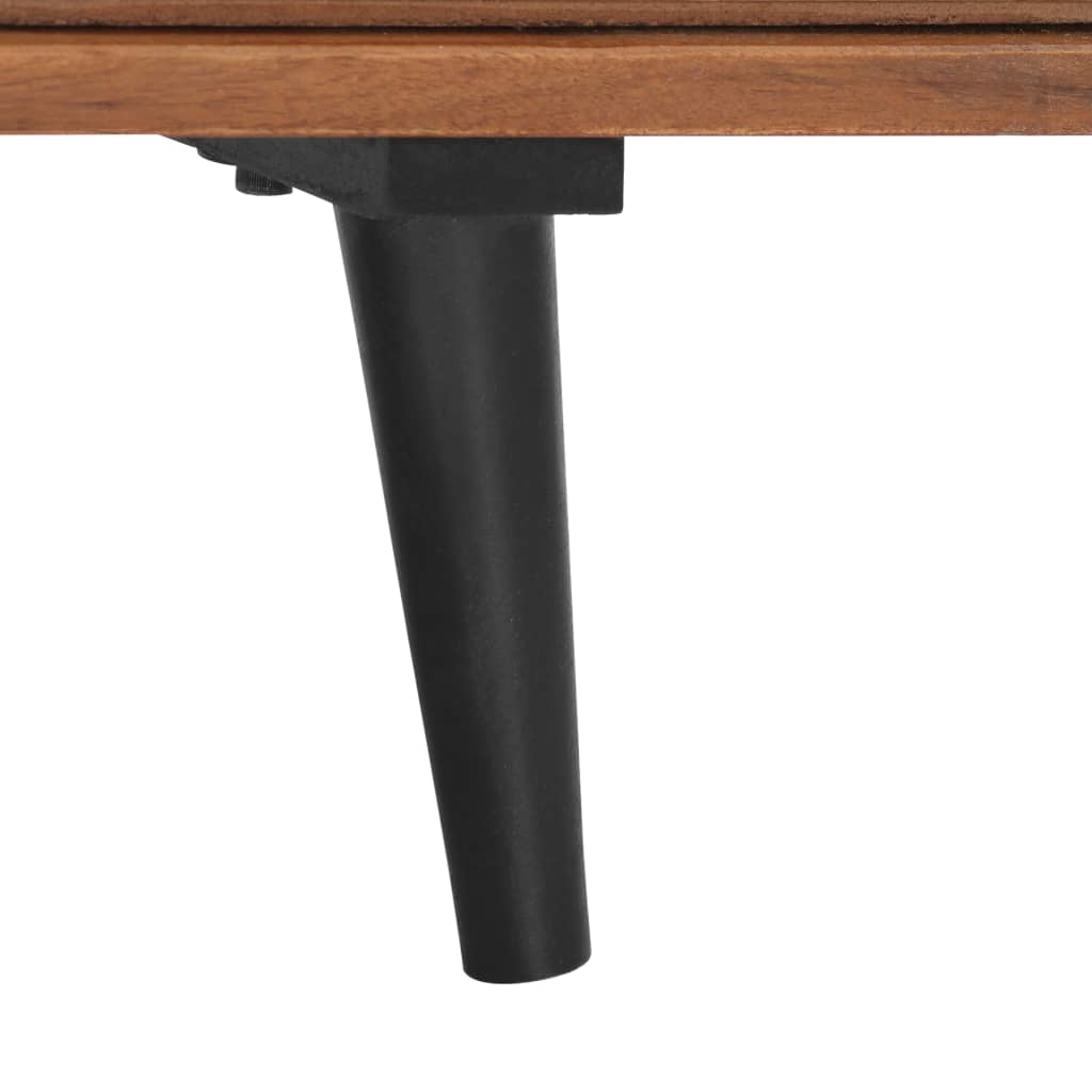 Meuble TV Vintage Année 80 en Acacia Massif - 140 cm-Mon Meuble TV-5