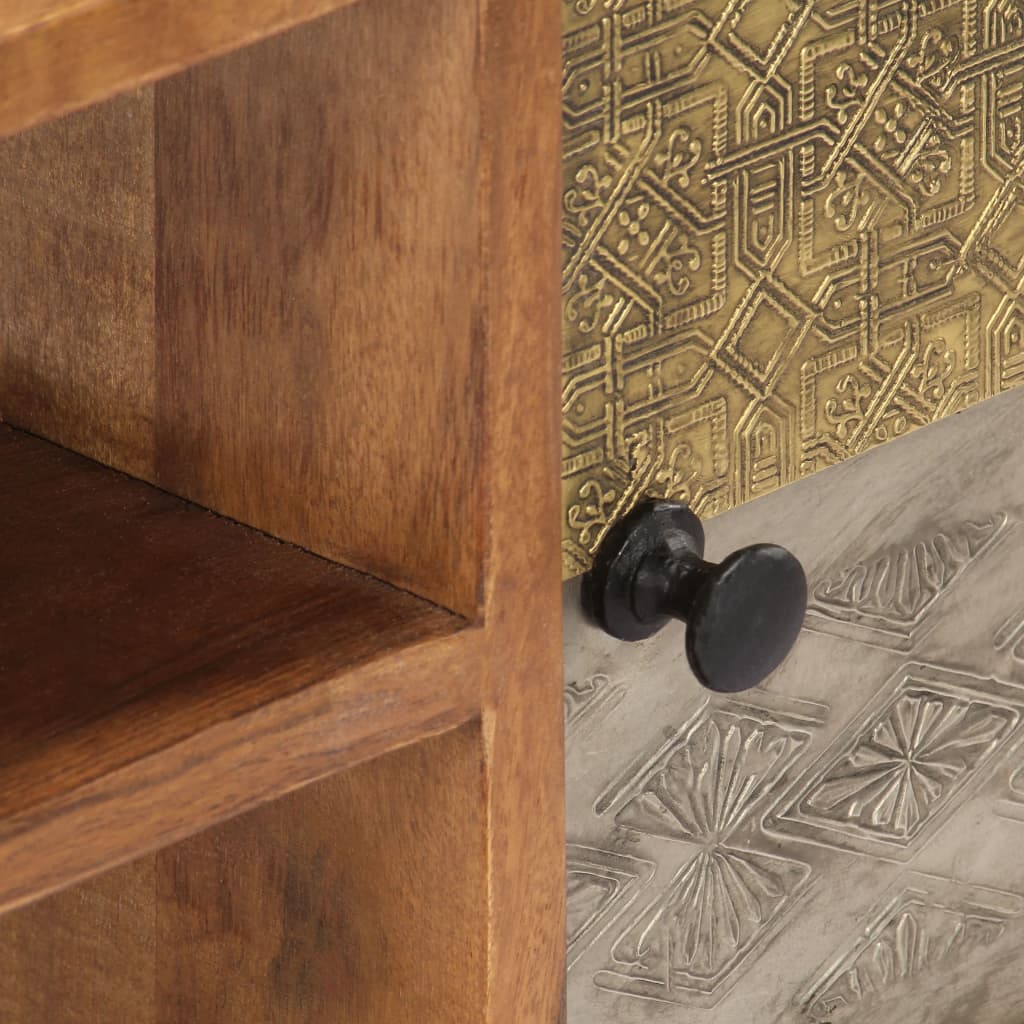 Meuble TV Vintage Année 80 en Acacia Massif - 140 cm-Mon Meuble TV-6