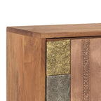 Meuble TV Vintage Année 80 en Acacia Massif - 140 cm-Mon Meuble TV-7