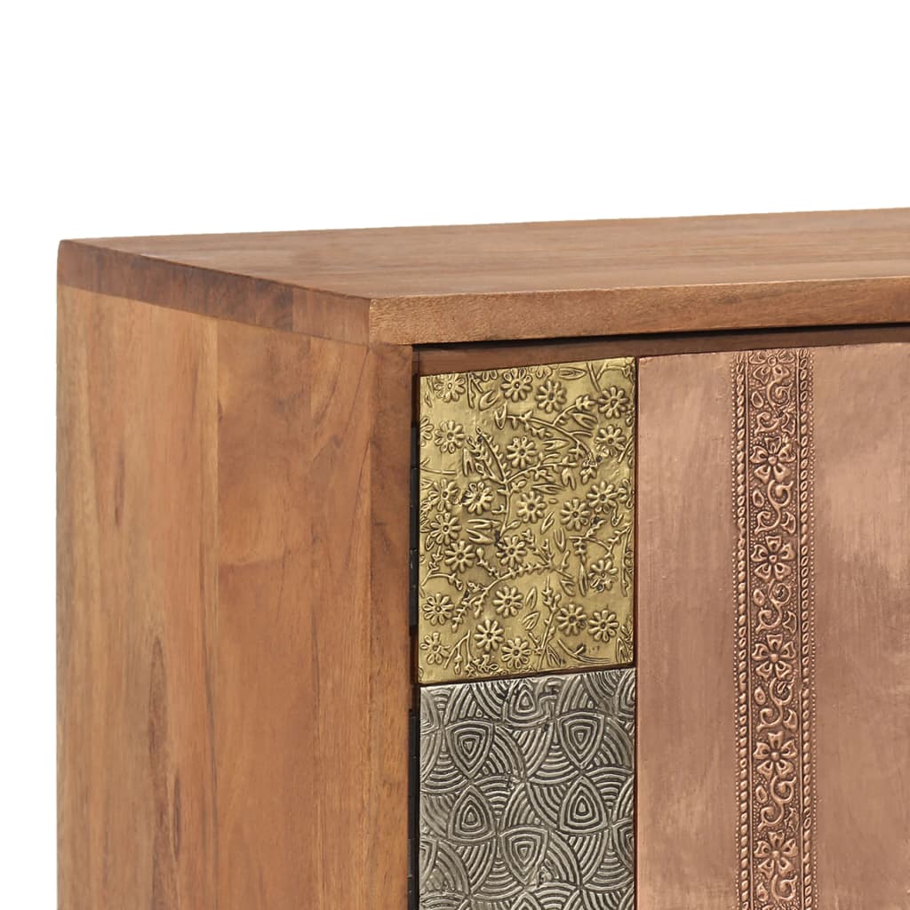 Meuble TV Vintage Année 80 en Acacia Massif - 140 cm-Mon Meuble TV-7