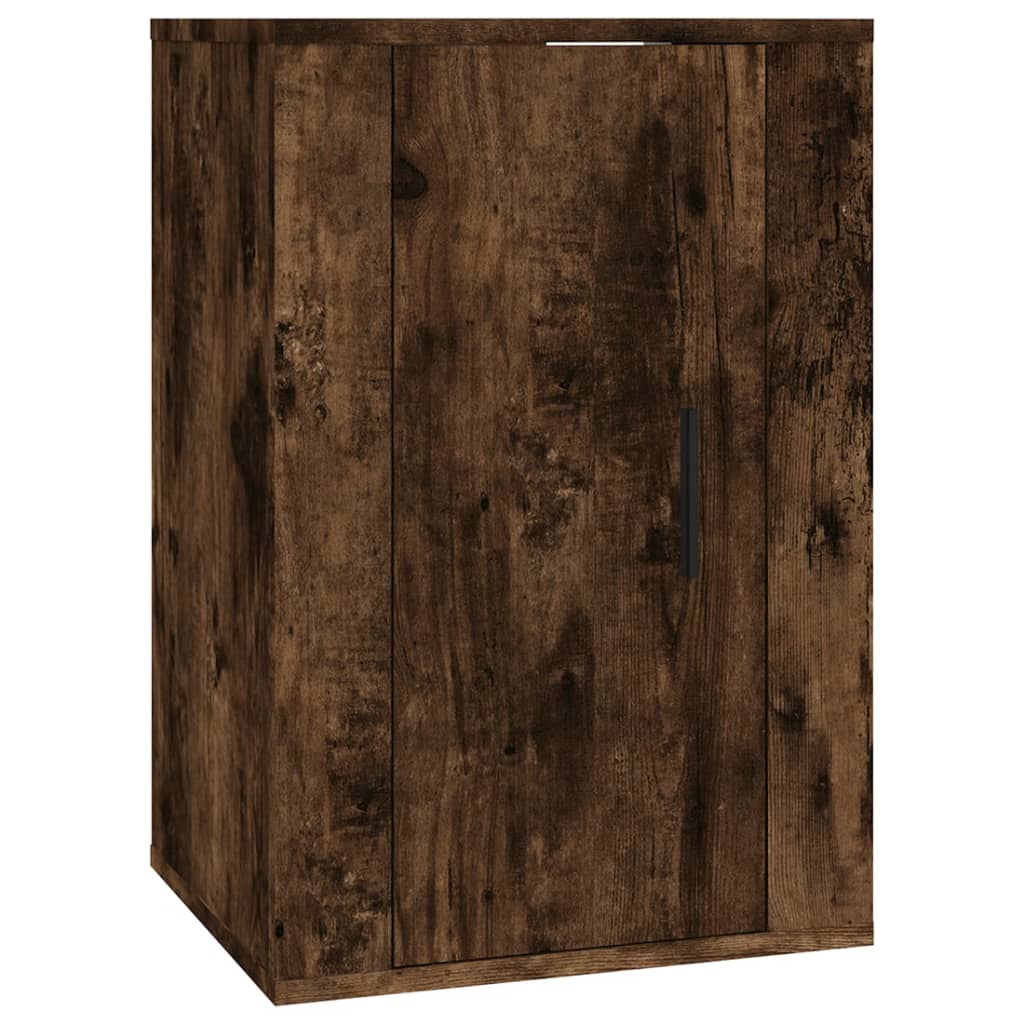 Meuble TV Vintage Bois Foncé Effet Chêne Fumé - 4 Pièces-Mon Meuble TV-Chêne fumé-5