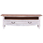 Meuble TV Vintage en Acajou Massif - 120 cm-Mon Meuble TV-Blanc-3
