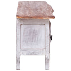 Meuble TV Vintage en Acajou Massif - 120 cm-Mon Meuble TV-Blanc-5