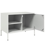 Meuble TV Vintage en Acier Blanc - Lot de 2-Mon Meuble TV-Blanc-1-10