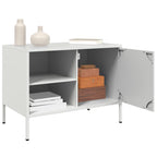 Meuble TV Vintage en Acier Blanc - Lot de 2-Mon Meuble TV-Blanc-1-5