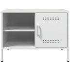 Meuble TV Vintage en Acier Blanc - Lot de 2-Mon Meuble TV-Blanc-1-7