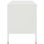 Meuble TV Vintage en Acier Blanc - Lot de 2-Mon Meuble TV-Blanc-1-8