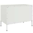 Meuble TV Vintage en Acier Blanc - Lot de 2-Mon Meuble TV-Blanc-1-9