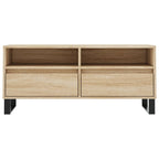 Meuble TV Vintage Gris Effet Béton - 100 cm-Mon Meuble TV-5