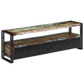 Meuble TV Vintage Industriel en Bois Recyclé - 120 cm-Mon Meuble TV-bois de récupération massif-1-1
