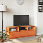 Meuble TV Vintage Marron en Pin Massif - 140 cm-Mon Meuble TV-Marron-1-3