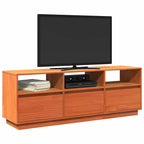 Meuble TV Vintage Marron en Pin Massif - 140 cm-Mon Meuble TV-Marron-1-4