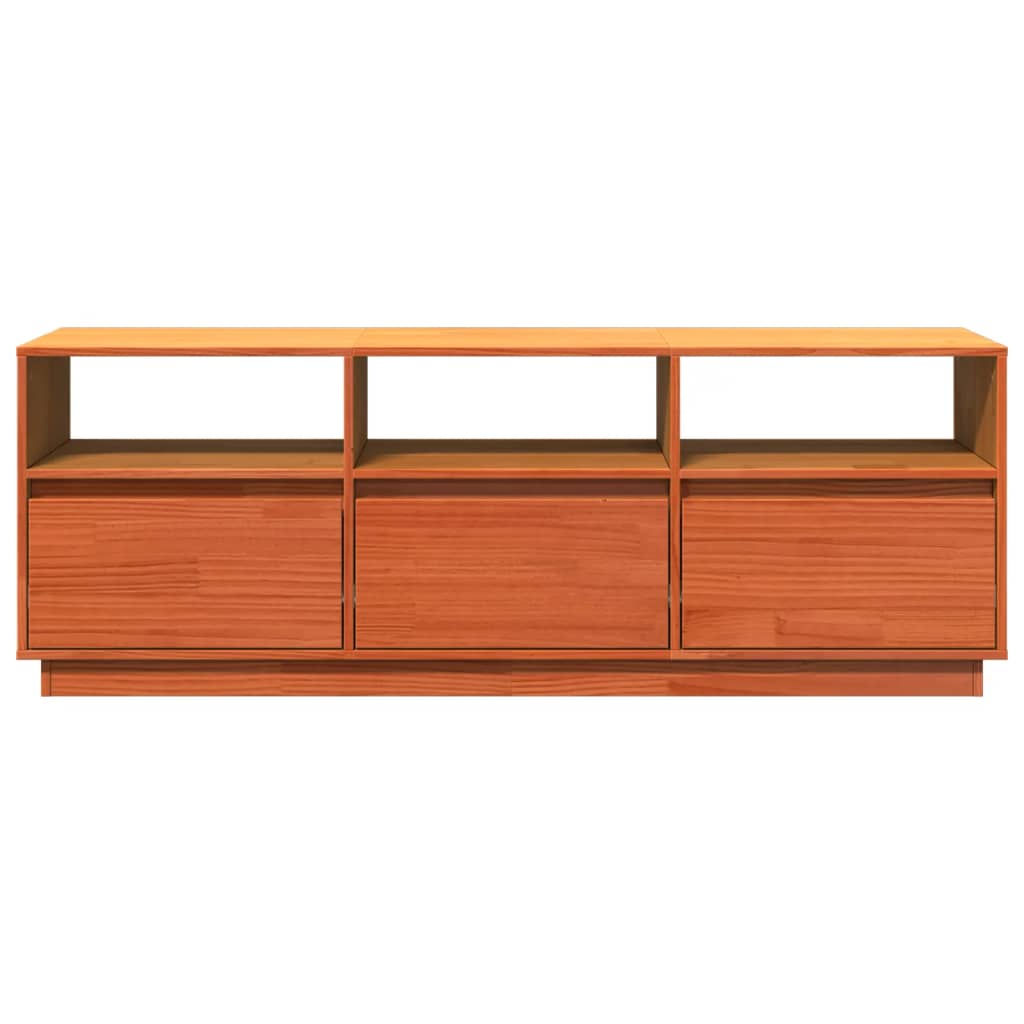 Meuble TV Vintage Marron en Pin Massif - 140 cm-Mon Meuble TV-Marron-1-6