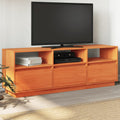 Meuble TV Vintage Marron en Pin Massif - 140 cm-Mon Meuble TV-Marron cire-1-1