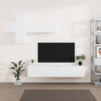 Meuble TV XXL Effet Chêne Sonoma Gris - 7 Pièces-Mon Meuble TV-Blanc-80 cm-7-22