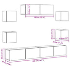 Meuble TV XXL Effet Chêne Sonoma Gris - 7 Pièces-Mon Meuble TV-Chêne fumé-80 cm-7-12
