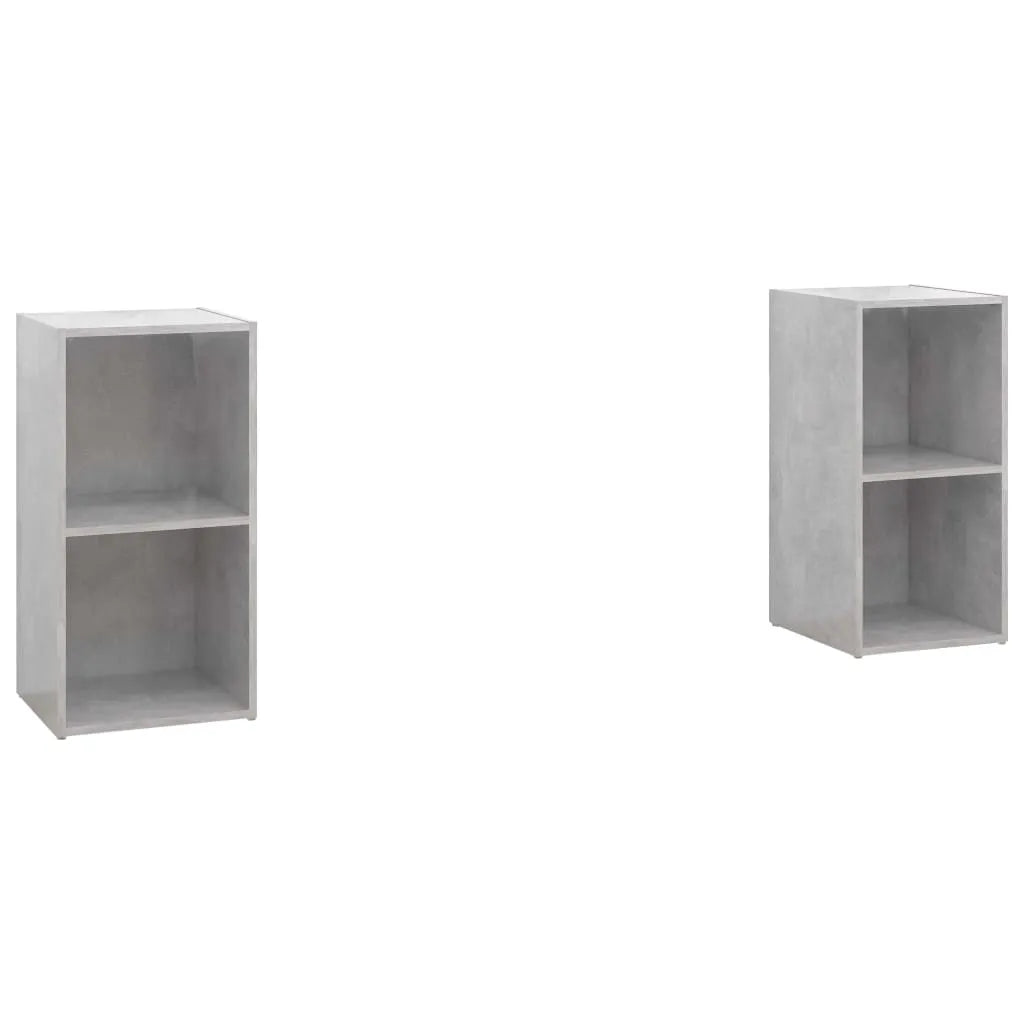 Petit Meuble de Télé Effet Béton - 72 cm-Mon Meuble TV-1