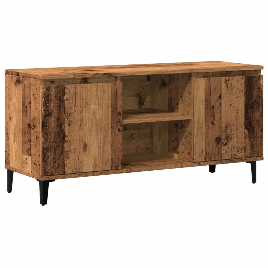 Petit Meuble TV 3 Tiroirs Effet Sonoma Gris - 102 cm-Mon Meuble TV-1
