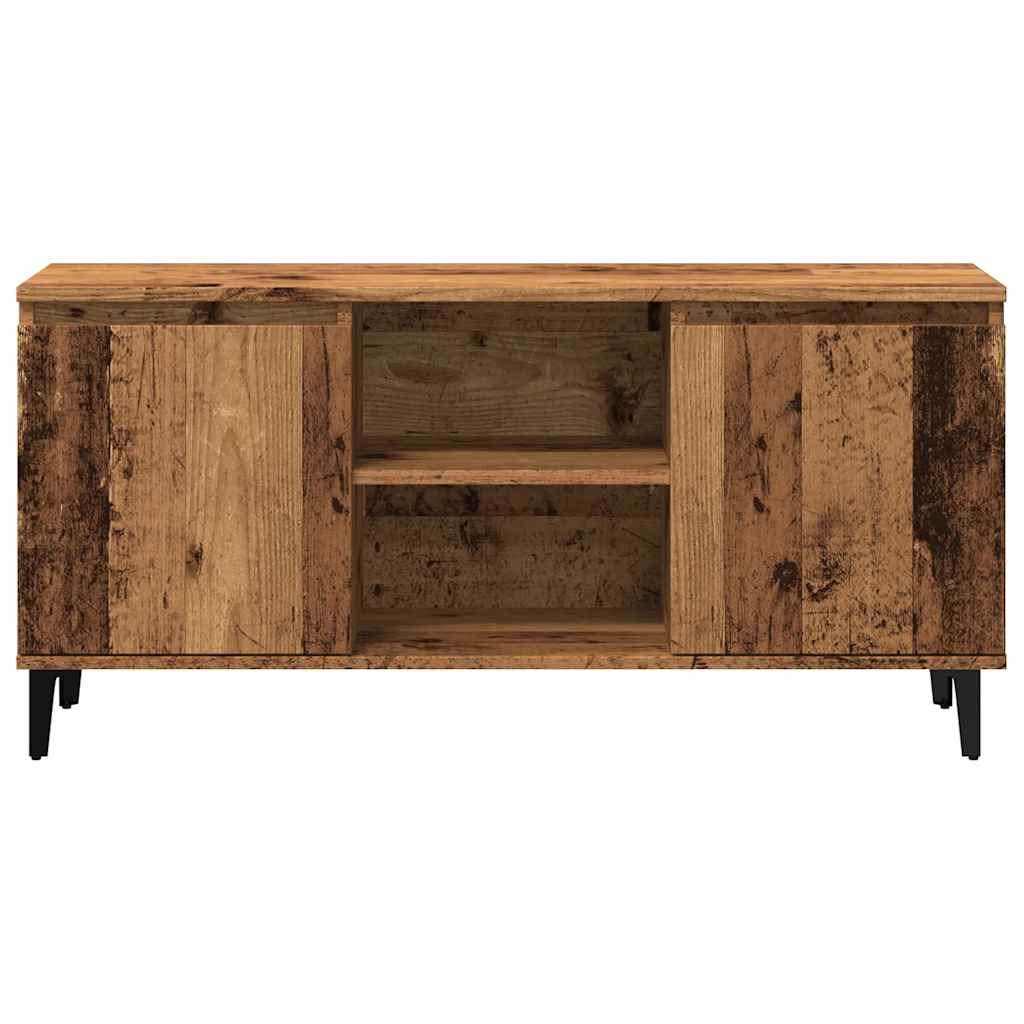 Petit Meuble TV 3 Tiroirs Effet Sonoma Gris - 102 cm-Mon Meuble TV-4