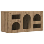 Petit Meuble TV Aspect Chêne Artisanal - 80 cm-Mon Meuble TV-Chêne artisanal-1