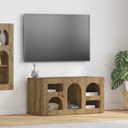 Petit Meuble TV Aspect Chêne Artisanal - 80 cm-Mon Meuble TV-Chêne artisanal-2