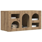 Petit Meuble TV Aspect Chêne Artisanal - 80 cm-Mon Meuble TV-Chêne artisanal-3
