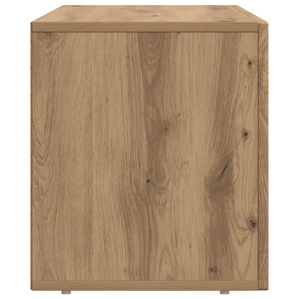 Petit Meuble TV Aspect Chêne Artisanal - 80 cm-Mon Meuble TV-Chêne artisanal-6