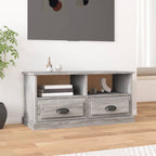 Petit Meuble TV Bas Effet Béton - 93 cm-Mon Meuble TV-Sonoma gris-1-13