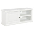 Petit Meuble TV Blanc en Bois de Paulownia - 90 cm-Mon Meuble TV-Blanc-1-1