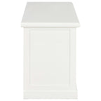 Petit Meuble TV Blanc en Bois de Paulownia - 90 cm-Mon Meuble TV-Blanc et marron-1-4