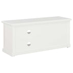 Petit Meuble TV Blanc en Bois de Paulownia - 90 cm-Mon Meuble TV-Blanc et marron-1-5