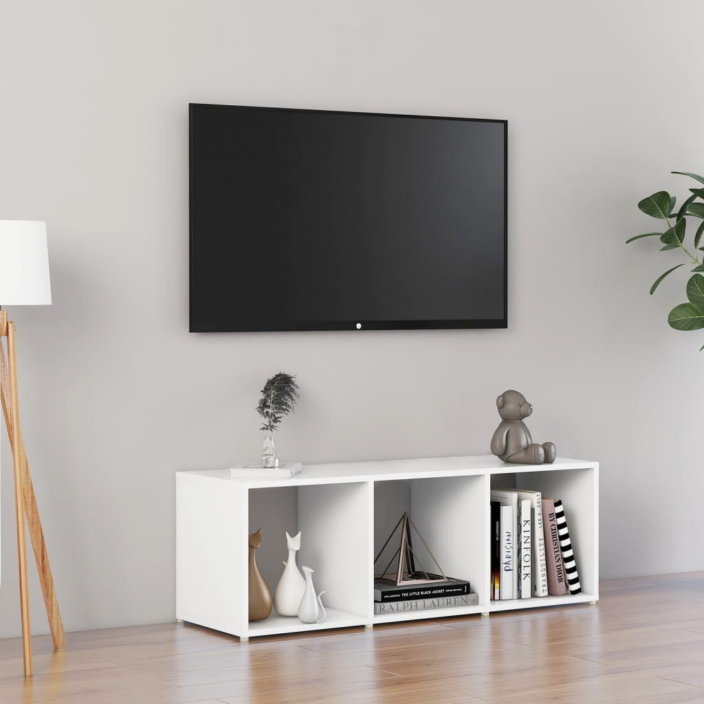Petit Meuble TV Blanc Laqué - 72 cm-Mon Meuble TV-10