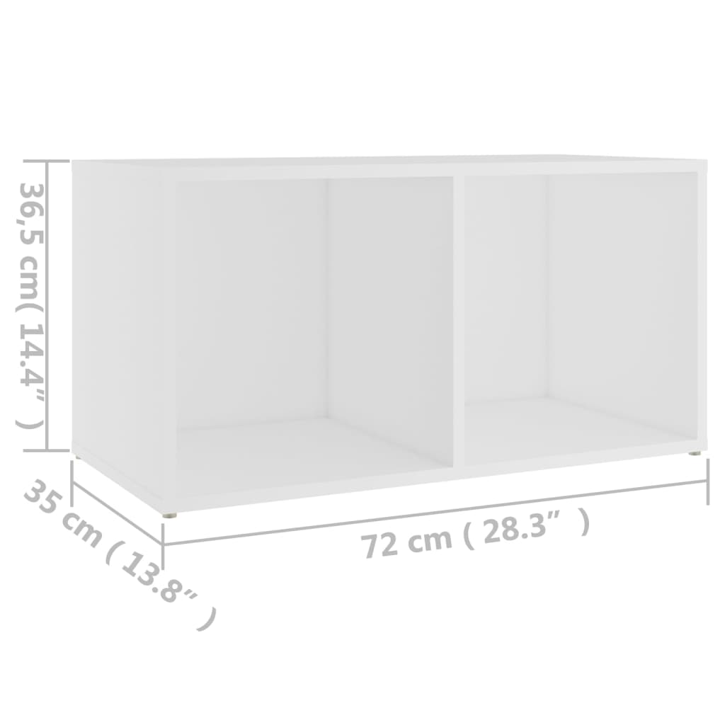 Petit Meuble TV Blanc Laqué - 72 cm-Mon Meuble TV-9