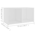 Petit Meuble TV Blanc Laqué - 72 cm-Mon Meuble TV-9