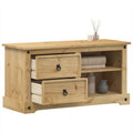Petit Meuble TV Bois Clair en Pin Massif - 100 cm-Mon Meuble TV-1