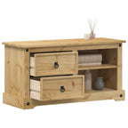 Petit Meuble TV Bois Clair en Pin Massif - 100 cm-Mon Meuble TV-1