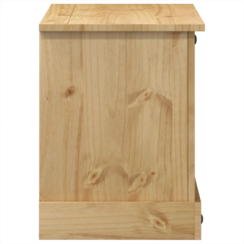 Petit Meuble TV Bois Clair en Pin Massif - 100 cm-Mon Meuble TV-5