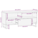 Petit Meuble TV Bois Foncé Effet Noyer - 105 cm-Mon Meuble TV-Noyer-11