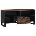 Petit Meuble TV Bois Foncé Effet Noyer - 105 cm-Mon Meuble TV-Noyer-2
