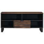 Petit Meuble TV Bois Foncé Effet Noyer - 105 cm-Mon Meuble TV-Noyer-3