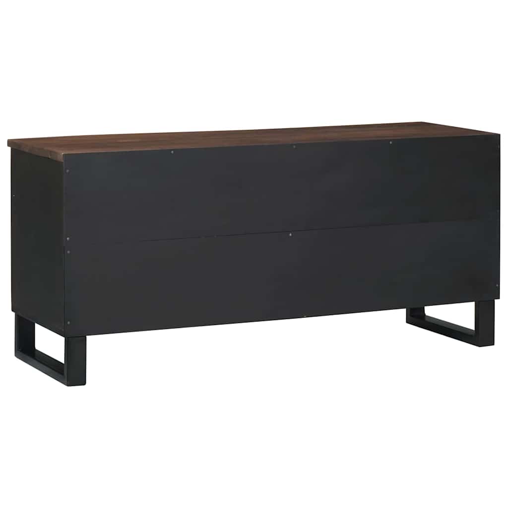 Petit Meuble TV Bois Foncé Effet Noyer - 105 cm-Mon Meuble TV-Noyer-5