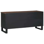 Petit Meuble TV Bois Foncé Effet Noyer - 105 cm-Mon Meuble TV-Noyer-5