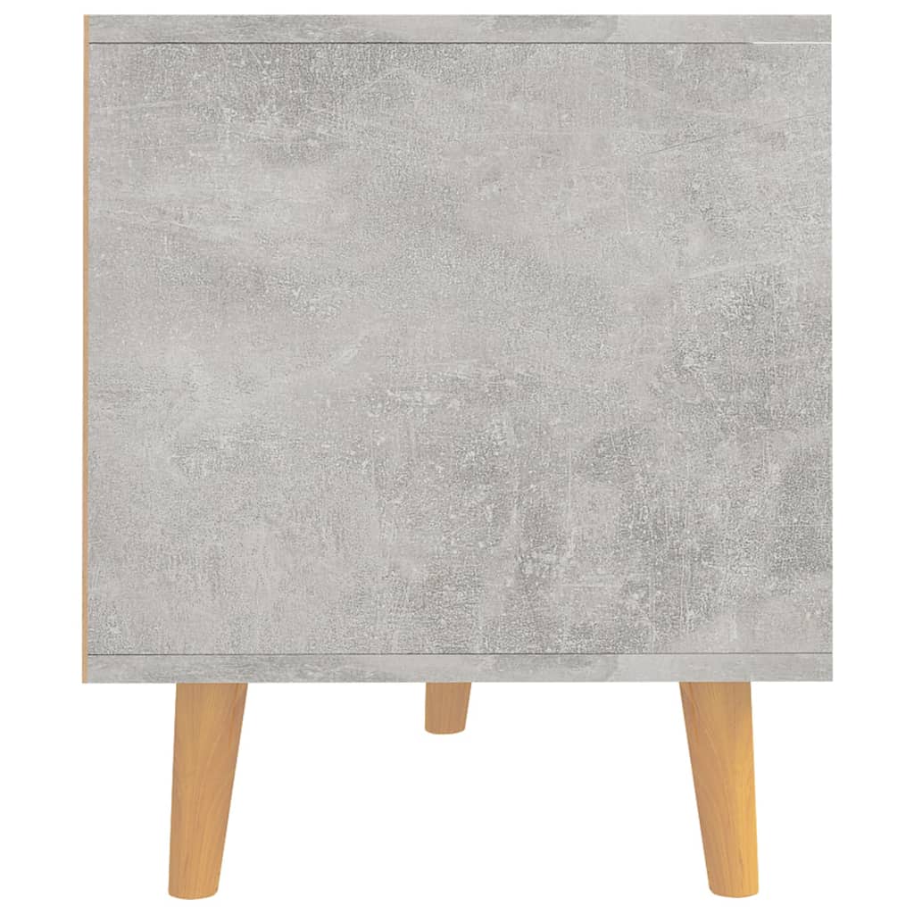 Petit Meuble TV Bois Gris Effet Béton - 90 cm-Mon Meuble TV-noir brillant-1-6