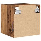 Petit Meuble TV Chambre LED Effet Vieux Bois - 30 cm-Mon Meuble TV-1-10