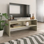 Petit Meuble TV Effet Chêne Artisanal - 100 cm-Mon Meuble TV-Chêne sonoma-15