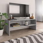 Petit Meuble TV Effet Chêne Artisanal - 100 cm-Mon Meuble TV-Gris béton-18
