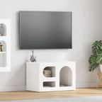 Petit Meuble TV en Bois Ancien - 60 cm-Mon Meuble TV-Blanc-12